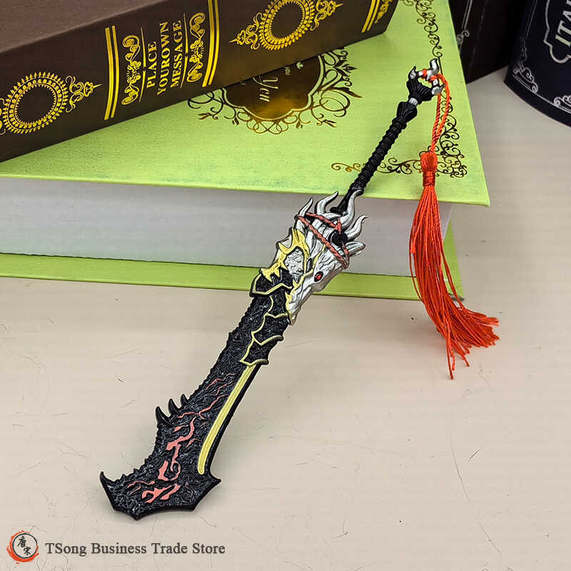 22Cm Naraka เคล็ดลับเกมปริมณฑลโลหะกว้างใบหมาป่าคิงจำลอง