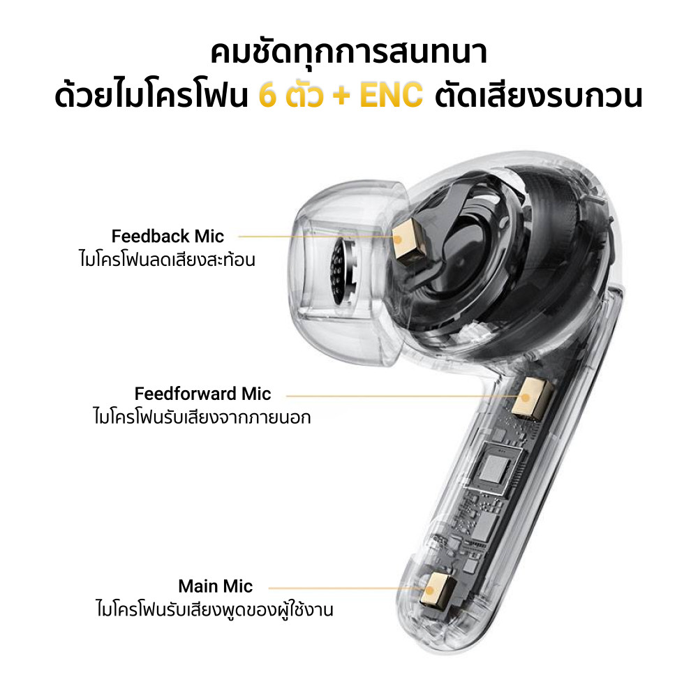 [ลดเหลือ 959] iSUPER SOUND PRO Air หูฟังไร้สาย ตัดเสียงรบกวน Bluetooth 5.3 ใช้งานผ่านแอปฯ -12M