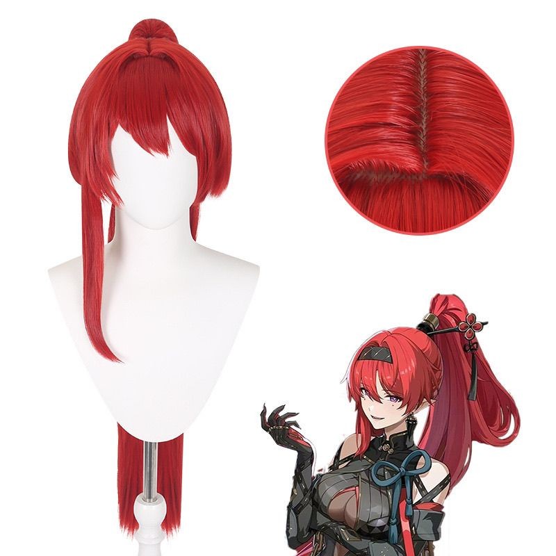 Naruto Resonator Yinlin cos วิกผมจําลองหนังศีรษะเสือคลิปผมหางม้า