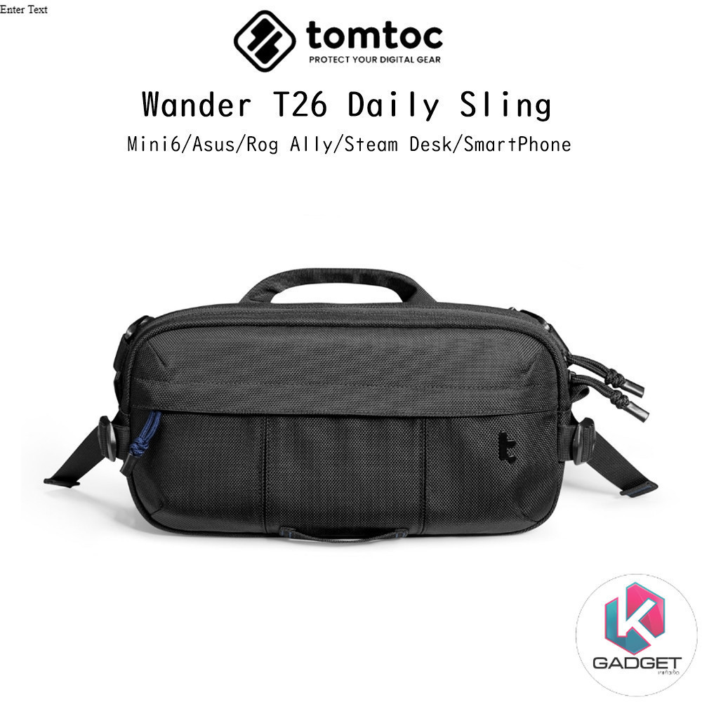 Tomtoc Wander T26 Daily Sling กระเป๋าสะพายข้างและคาดอกเกรดพรีเมี่ยม สำหรับ Mini6/Asus/Rog Ally/Stea