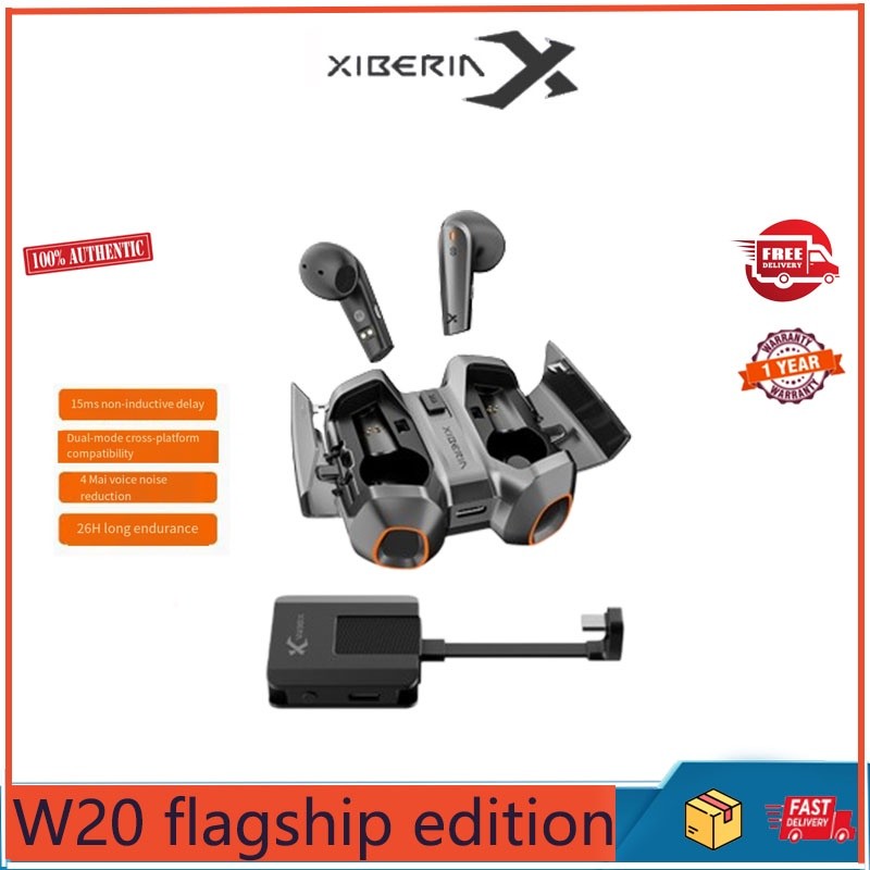 Xiberia W20 ชุดหูฟังบลูทูธไร้สาย โหมดคู่ 2.4G สําหรับเล่นเกม