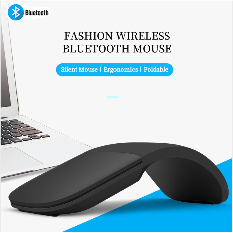 เมาส์บลูทูธไร้สายแบบพับได้ Arc Touch Roller Mice Ultra Thin Slim แบบพกพาสําหรับแล็ปท็อปพีซี iPad