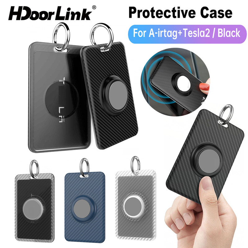 HdoorLink Air-Tag กระเป๋าสตางค์ผู้ถือบัตร Anti-Lost Air-Tag สําหรับ Tesla Cybertruck กุญแจรถ