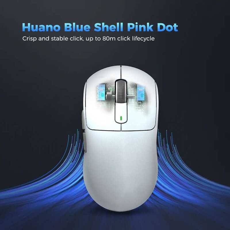 ▥ Kysona M600 Paw3395 สีขาวไร้สาย Gaming Esports เมาส์ 55G 26000Dpi 6 ปุ่ม Pam3395 เมาส์คอมพิวเ