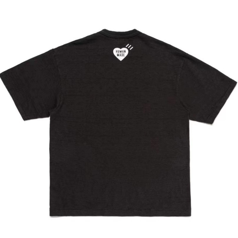 ♞,♘,♙Huma * N *M*ADE X VER * DY 24SS C0MPLEXC0N H0NG K0NG Limited พิมพ์กระบอกไม้ไผ่ร่วมผ้าฝ้ายเสื้อ