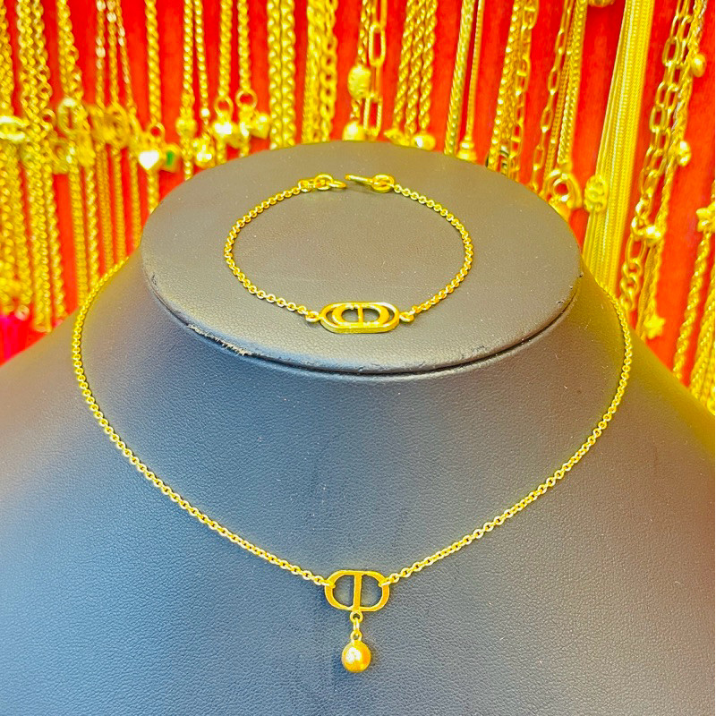 KMDGold เซ็ตสร้อยคอ/ข้อมือ ทองแท้พร้อมใบรับประกัน