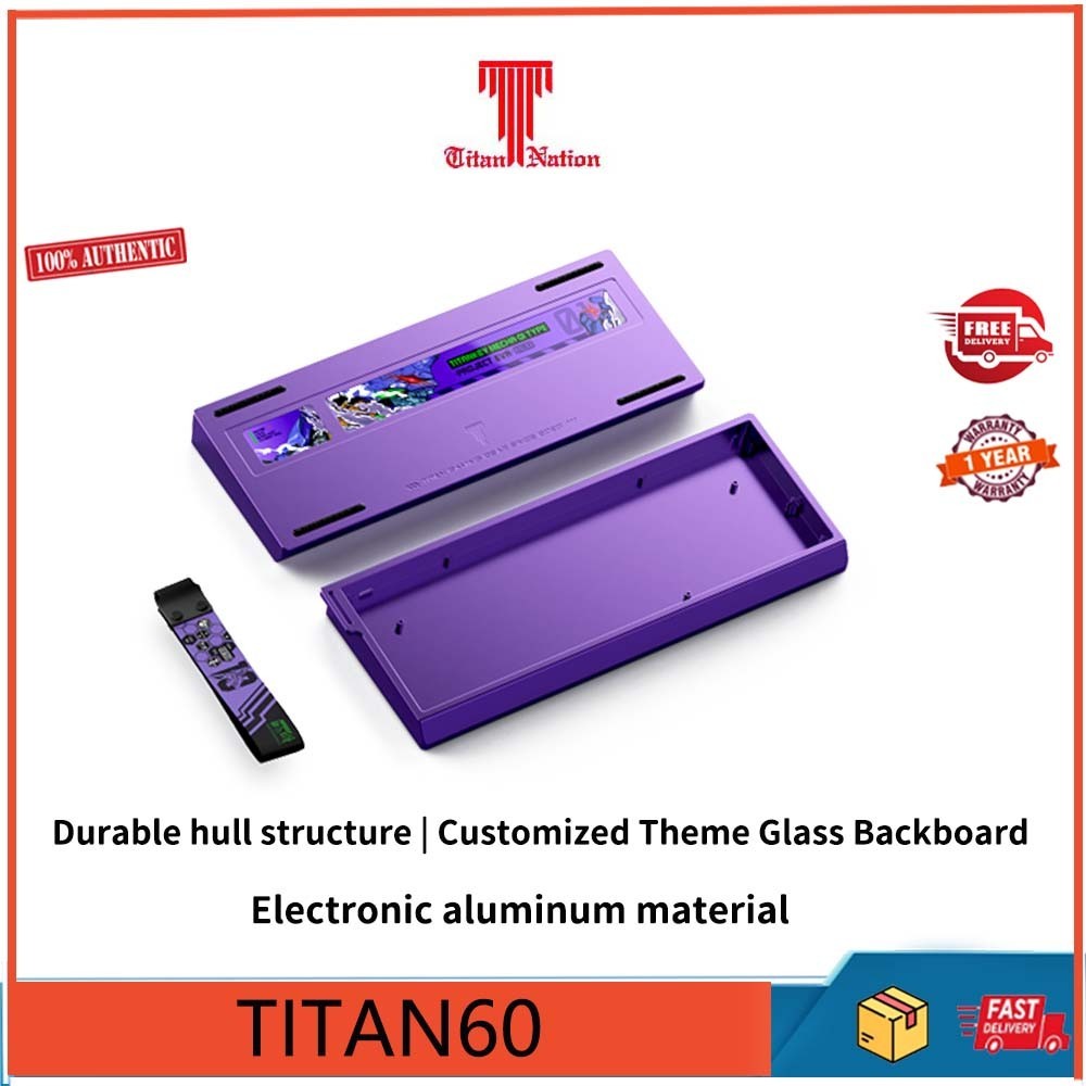 Titan NATION TITAN60 เปลือกอลูมิเนียมอัลลอยด์ เหมาะสําหรับ WOODING 60HE+MADCATZ MAD60/GH60 DIY คีย์
