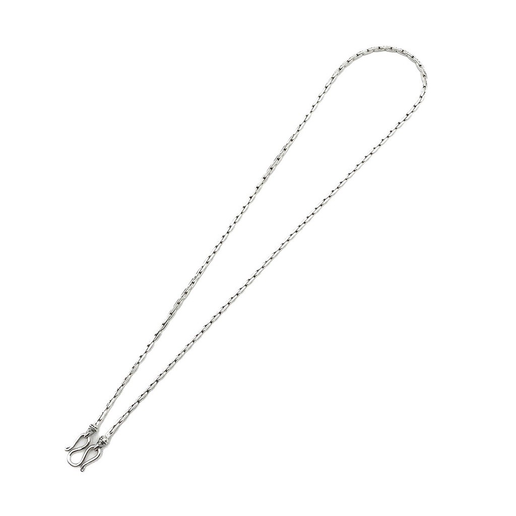สร้อยคอเงินถักลายเมล็ดข้าว ลายโซ่เรือ เงินแท้ 925 : DSP 925 Sterling Silver Chain Necklace [NSP0039