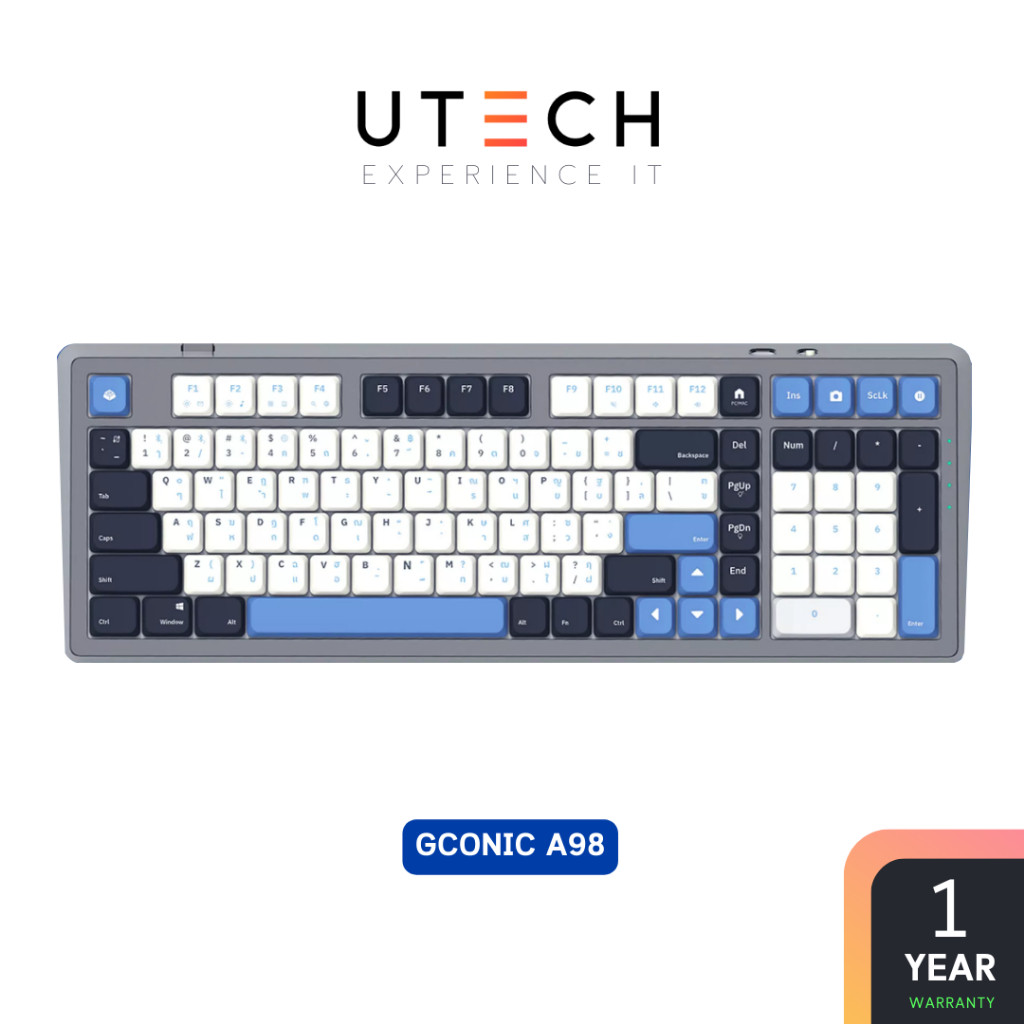คีย์บอร์ด Gconic A98 Ultra Slim Mechanical Keyboard Low Profile by UTECH