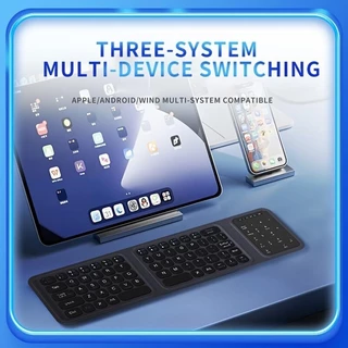 JOMAA คีย์บอร์ดไร้สาย Bluetooth ขนาดเต็มพร้อมทัชแพด Numberic Pad คีย์บอร์ดพับแบบชาร์จไฟได้สําหรับแล็ปท็อปโทรศัพท์ iPad