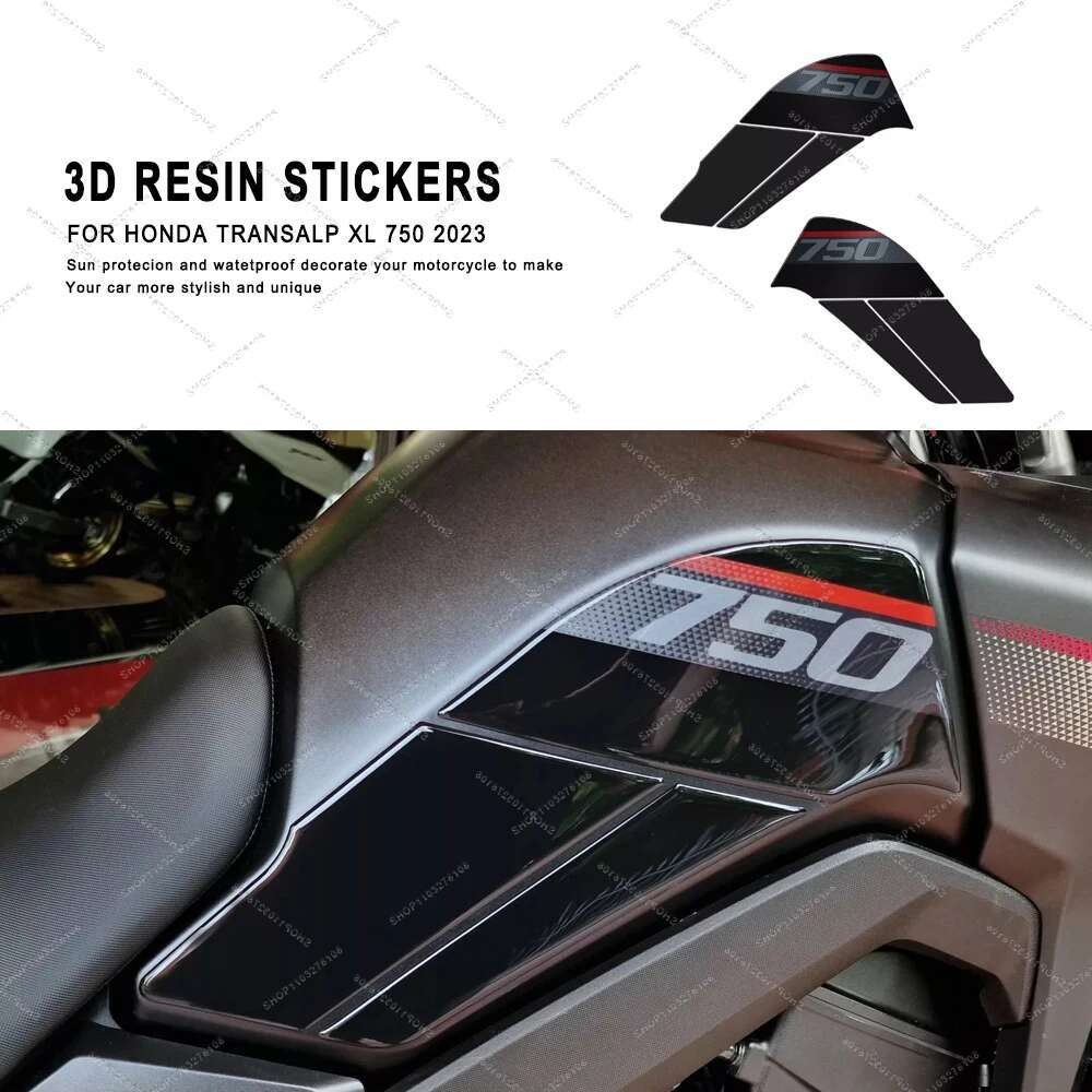 สําหรับHonda Transalp XL 750 2023 Limited Editionรถจักรยานยนต์ด้านข้างPadสติกเกอร์ป้องกัน 3Dเรซิ่นตก