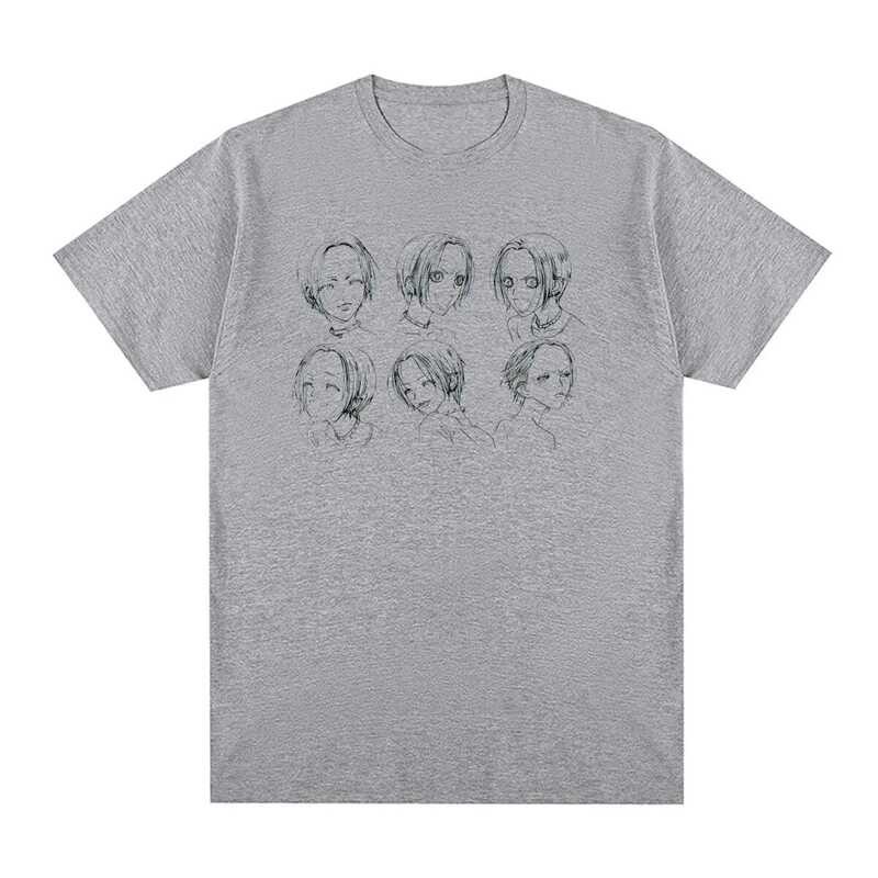▥ หินสีดำ NANA Osaki Vintage เสื้อยืด Funny Anime Manga Streetwear ฝ้ายผู้ชาย T เสื้อใหม่ Tee T