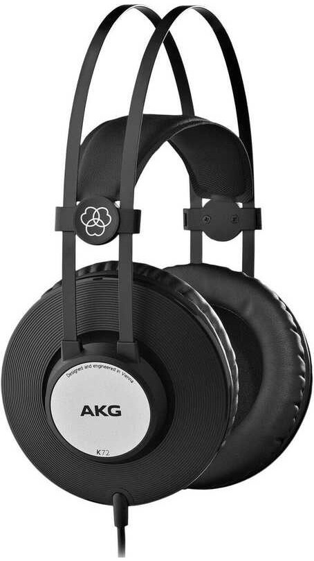 K72เสียง AKG Pro แบบครอบหูปิดด้านหลังหูฟังสตูดิโอสีดำด้