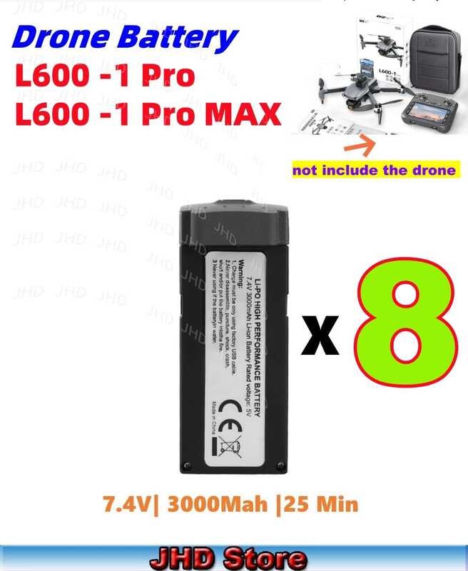 ▥ JHD LYZRC เดิม 600-1 PRO 7.4V 3000Mah 25Min แบตเตอรี่ Fly สําหรับ L600-1 Pro Max แบตเตอรี่ขาย