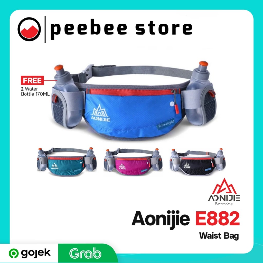 Aonijie E882 กระเป๋าคาดเอววิ่งกระเป๋าคาดเอวฟรี 2 ขวด 170ml