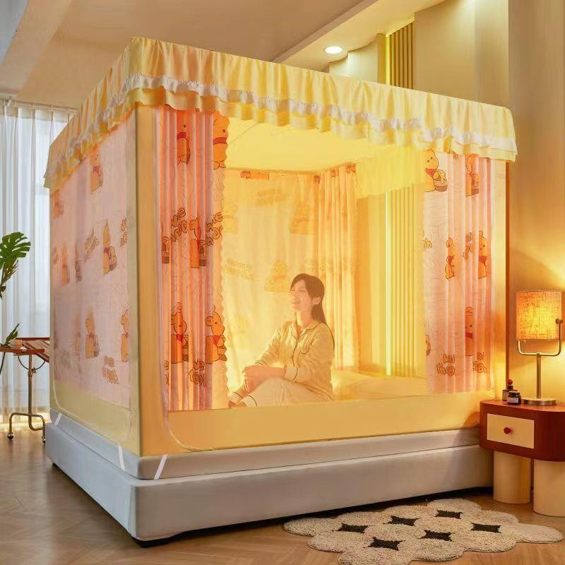 แนะนำ ผ้าม่าน ผ้าม่าน 4 ด้าน ดีสนานใหม่ มุ้งกันยุง5ฟุต 6/6.6 ฟุต 4สี ราคาพิเศษ มีเก็บเงินปลายทาง