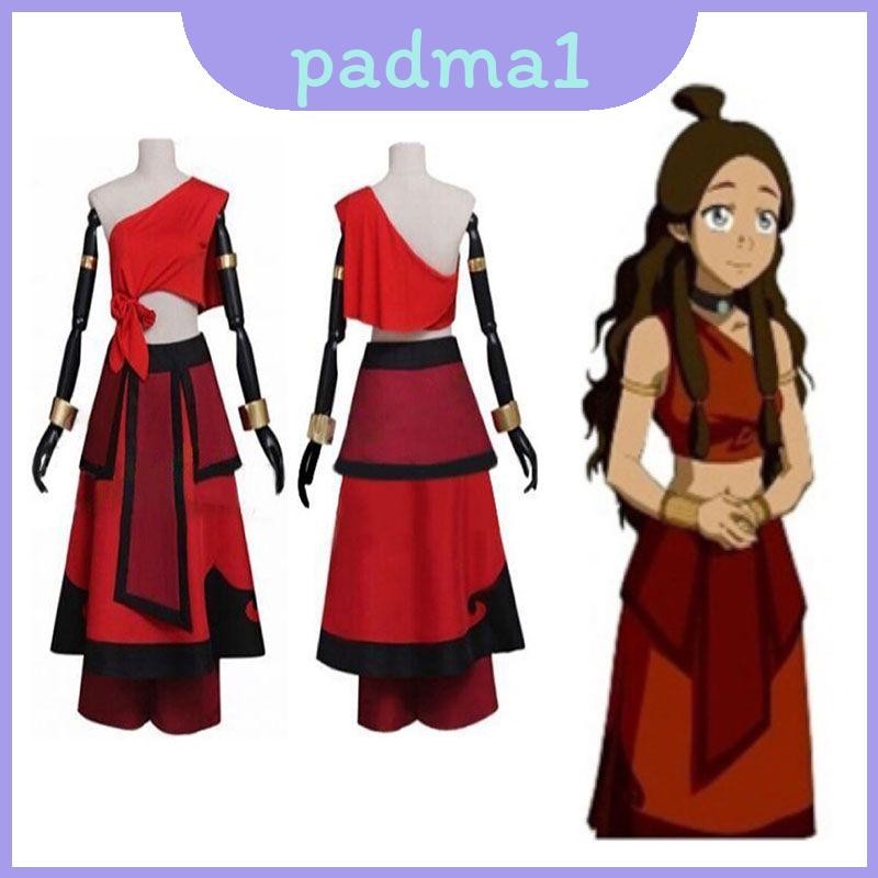 Avatar The Delightful Last Airbender Katara ชุดเดรสผู้หญิงแบบสั้นสําหรับแขนฮาโลวีน
