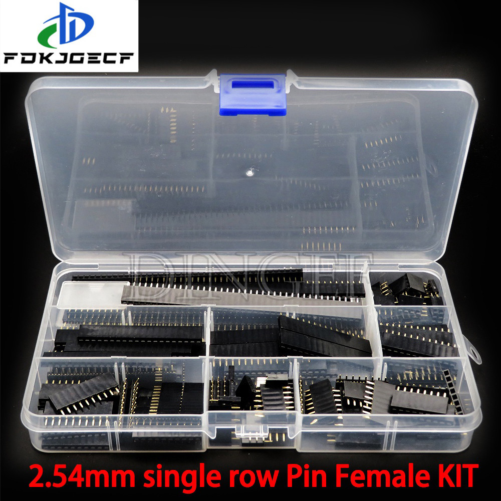 120PCS 2.54 มม.เดี่ยวแถว pin ซ็อกเก็ตหญิง Header connector 4PIN 6PIN 8PIN 10PIN 12PIN 16PIN 40PIN PC