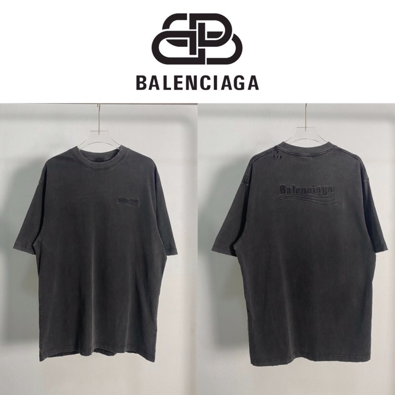 เสื้อยืดแขนสั้น Balenciaga Political Campaign T-Shirt (สีดำ)