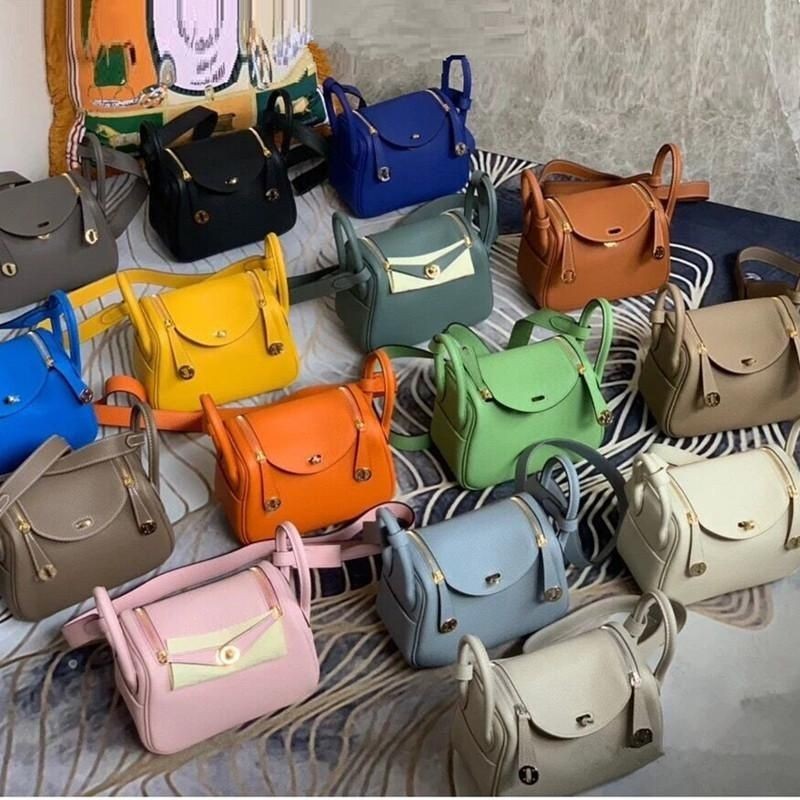 Hermes 2024 New Crossbody Bag Womens Mini Lindy Bag Mini Doctor Bag Pillow Womens Bag Shoulder Medic