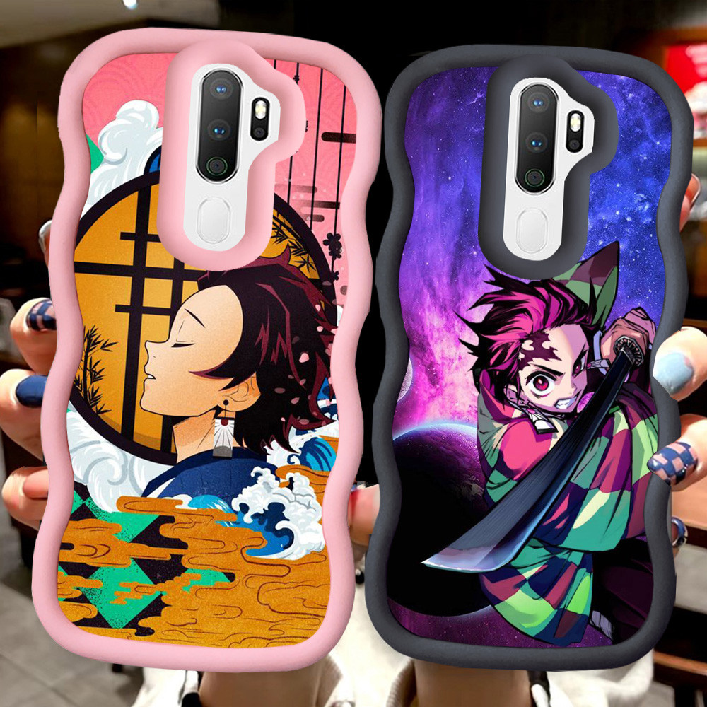 MERAH Z-1 Demon Slayer Red Black Pink Casing สําหรับ OPPO A9 F11 A5 2020