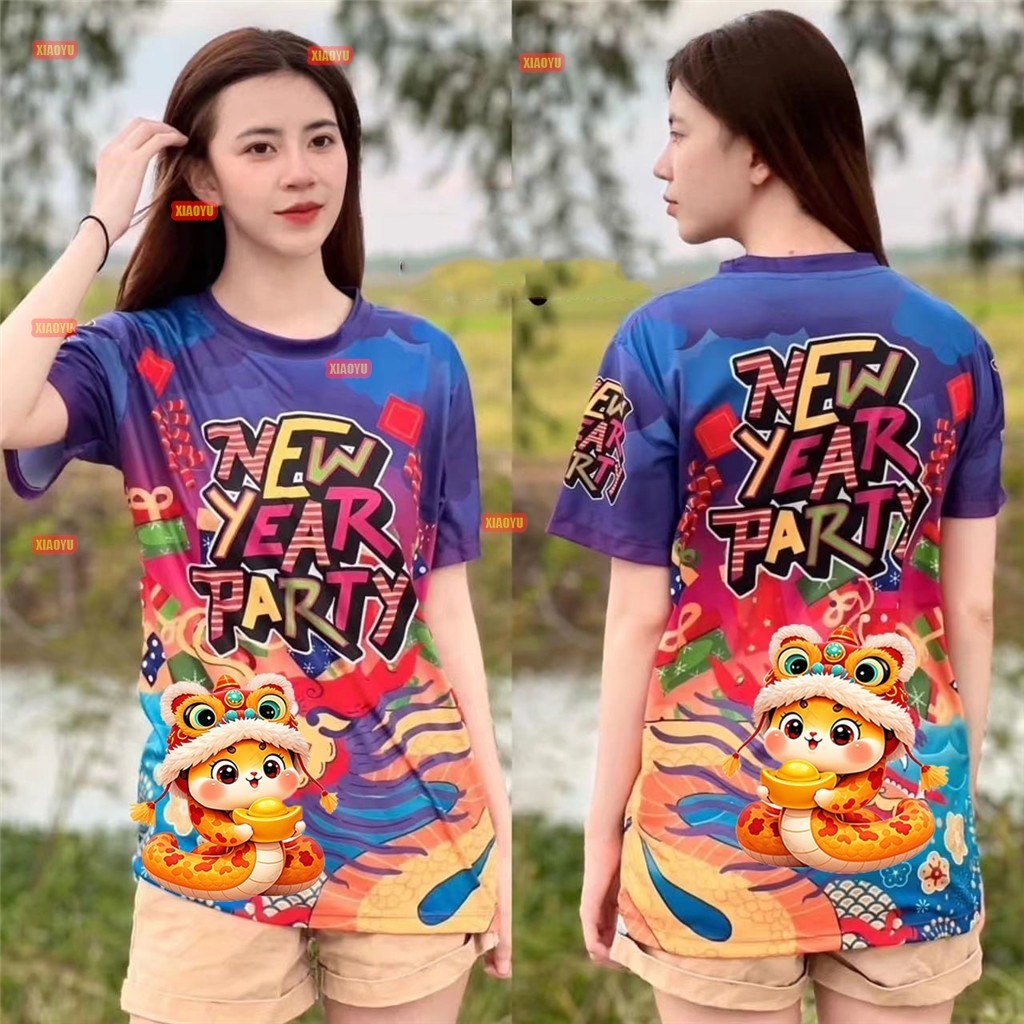 2025 ออกแบบใหม่ Merry Christmas Jersey ประเทศไทย Viral Baju Raya Full Sublimation Microfiber Jersey Viral Tiktok Ootd คริสต์มาส Santas Xmas ครอบครัวเสื้อยืด 7