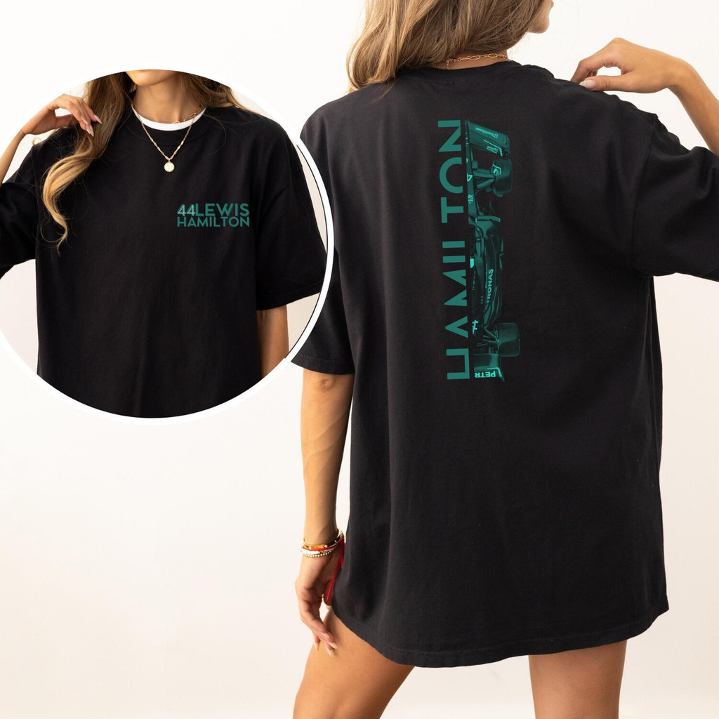 เสื้อยืด Lewis Hamilton, เสื้อ F1 merch Formula 1, Mercedes Tee, Hamilton 44, เสื้อยืด Hamilton, เสื