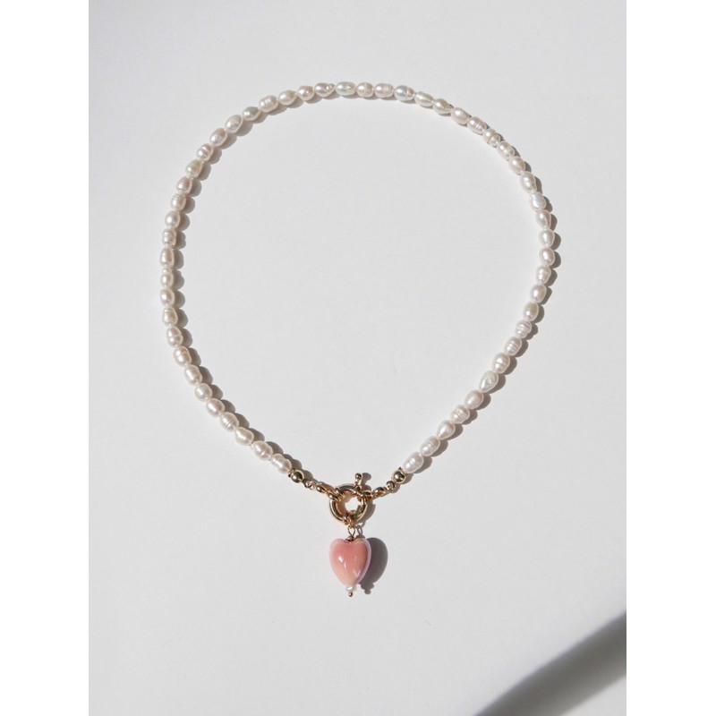 ♞Valleydarley - สร้อยคอ All her heart pearl necklace XXS