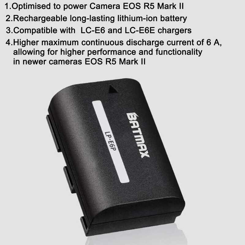 ❃ Batmax 2850 Mah Lp-E6p Lp E6p แบตเตอรี่สําหรับกล้อง CANON EOS R5 II ❃