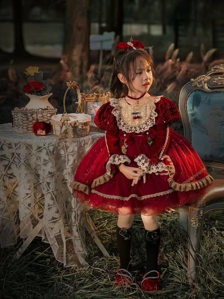 สาว Lolita ฮาโลวีนชุดเจ้าหญิงใหม่ Tang ชุด Retro ส่งท้ายปีเก่าสาวน้อย High-End ชุดกระโปรงพัฟ