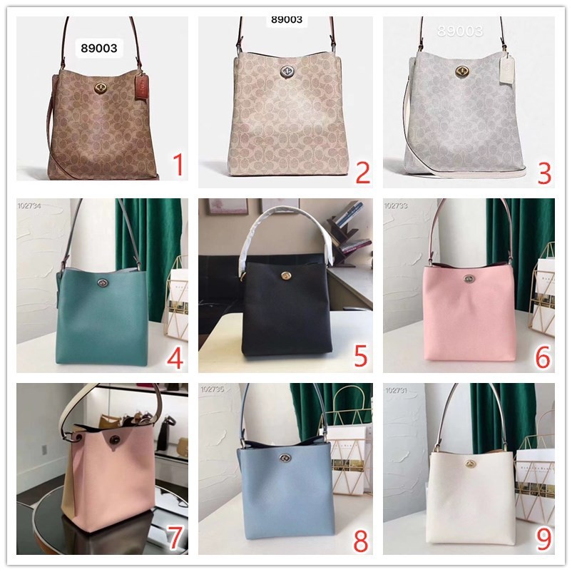 ในสต็อก ใหม่ Coach 89003 55200 กระเป๋าสะพายไหล่ผู้หญิง Multi-function Bucket Bag Retro Ladys Crossbo