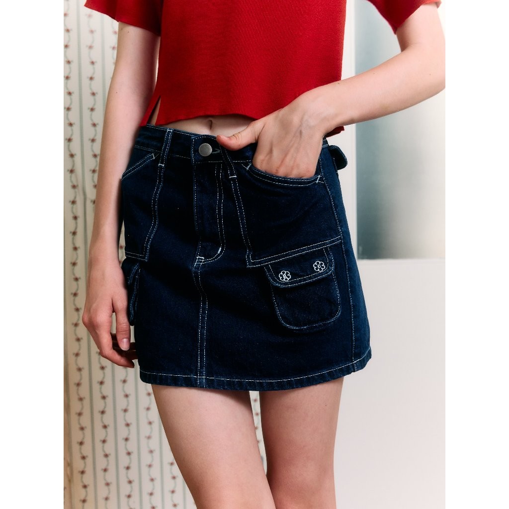 GLOSSIBLE.CO (Pre-order ส่ง 14 DEC)(รุ่น *ปรับ* สะโพก)POTTER JEAN SKORT