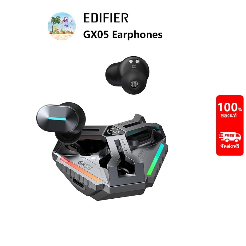 Edifier GX05 หูฟังบลูทูธไร้สาย TWS ชาร์จเร็ว V5.3 RGB เอฟเฟคไฟ