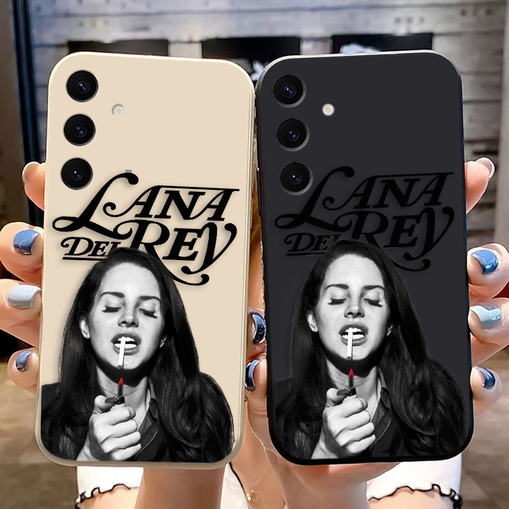SAMSUNG นักร้องLana Del Reyโปสเตอร์สีสันตรงขอบซิลิโคนTPUเคสโทรศัพท์สําหรับSamsung S30 S25 S24 S23 S2