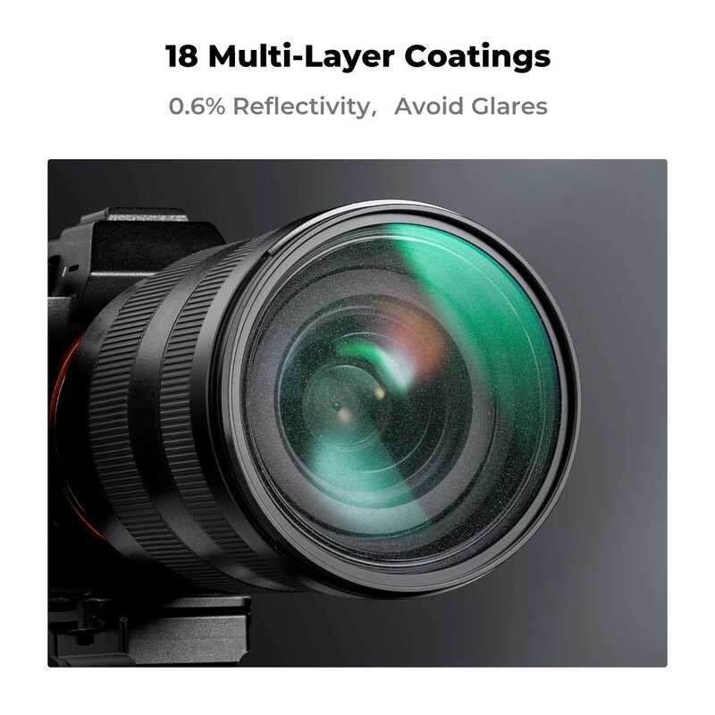 ❃ K&F Concept C-Series Shimmer Diffusion Filter แก้วแสง 49-82 มม. สําหรับการบันทึกวิดีโอถ่ายภาพ ❃