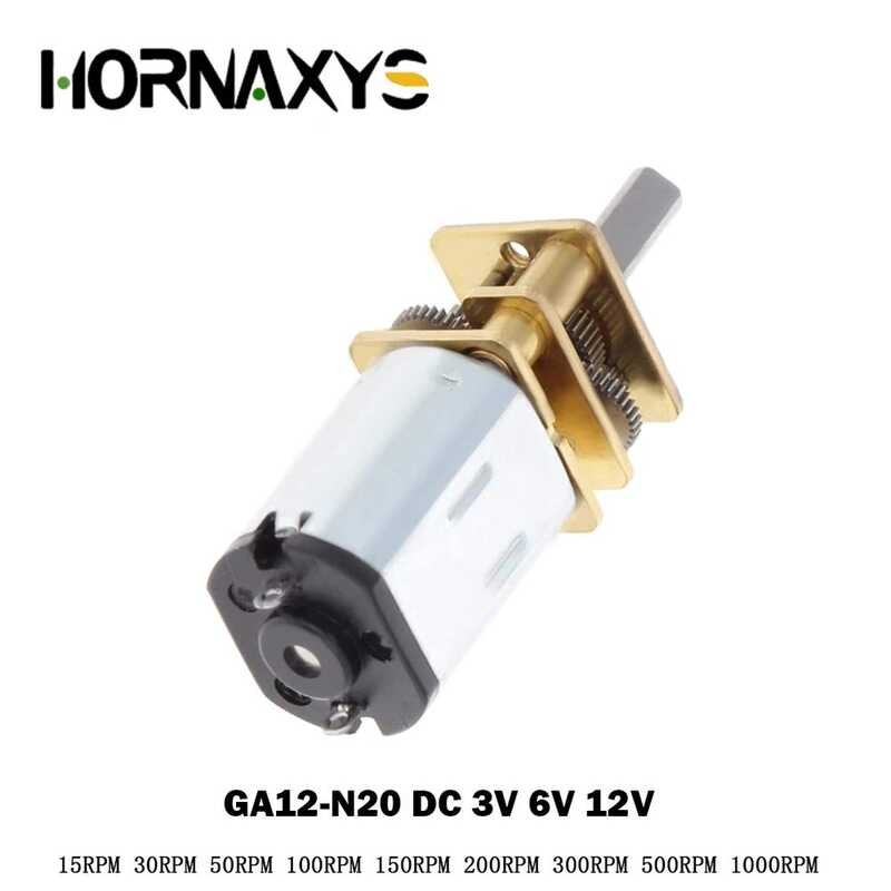 ❤ 10 ชิ้น Ga12-N20 3V 6V / 12V N20 มินิโลหะเกียร์มอเตอร์พร้อมเ