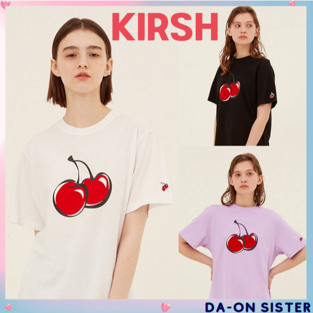 [ Kirsh ] เสื ้ อยืด BIG CHERRY ( 3color เกาหลีแท ้ 100 %