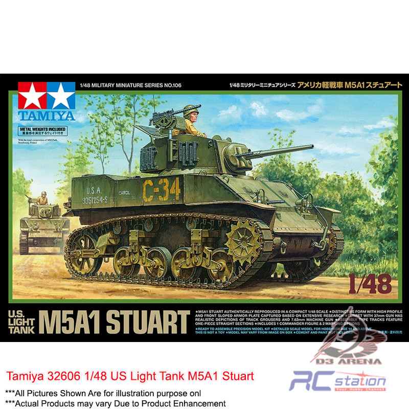 Tamiya 32606 1/48 US Light Tank M5A1 Stuart