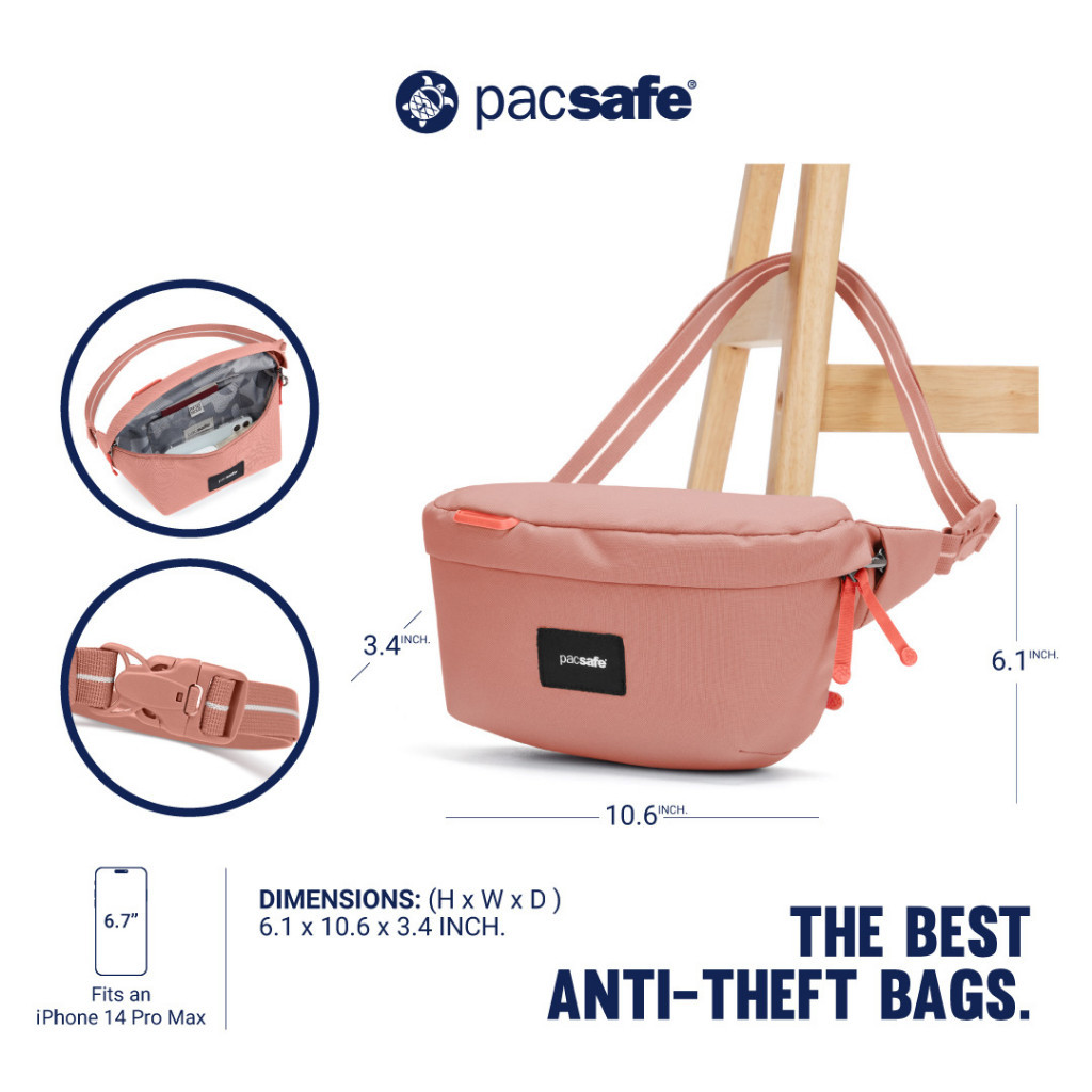 Pacsafe Go Anti-Theft Sling Pack กระเป๋าคาดอก กระเป๋าสะพายคาดลำตัว