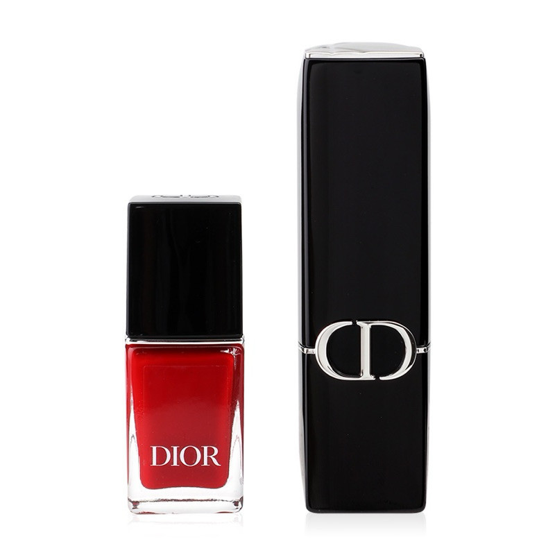 Dior Rouge Dior Lipstick + Vernis 999 Gift Set [2 Items]