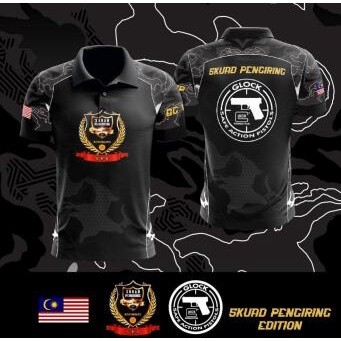 SNIPER GLOCK CQB AIRBORNE TACTICAL เสื้อยืดผ้าฝ้าย เจอร์ซีย์ แขนสั้น & แขนยาว