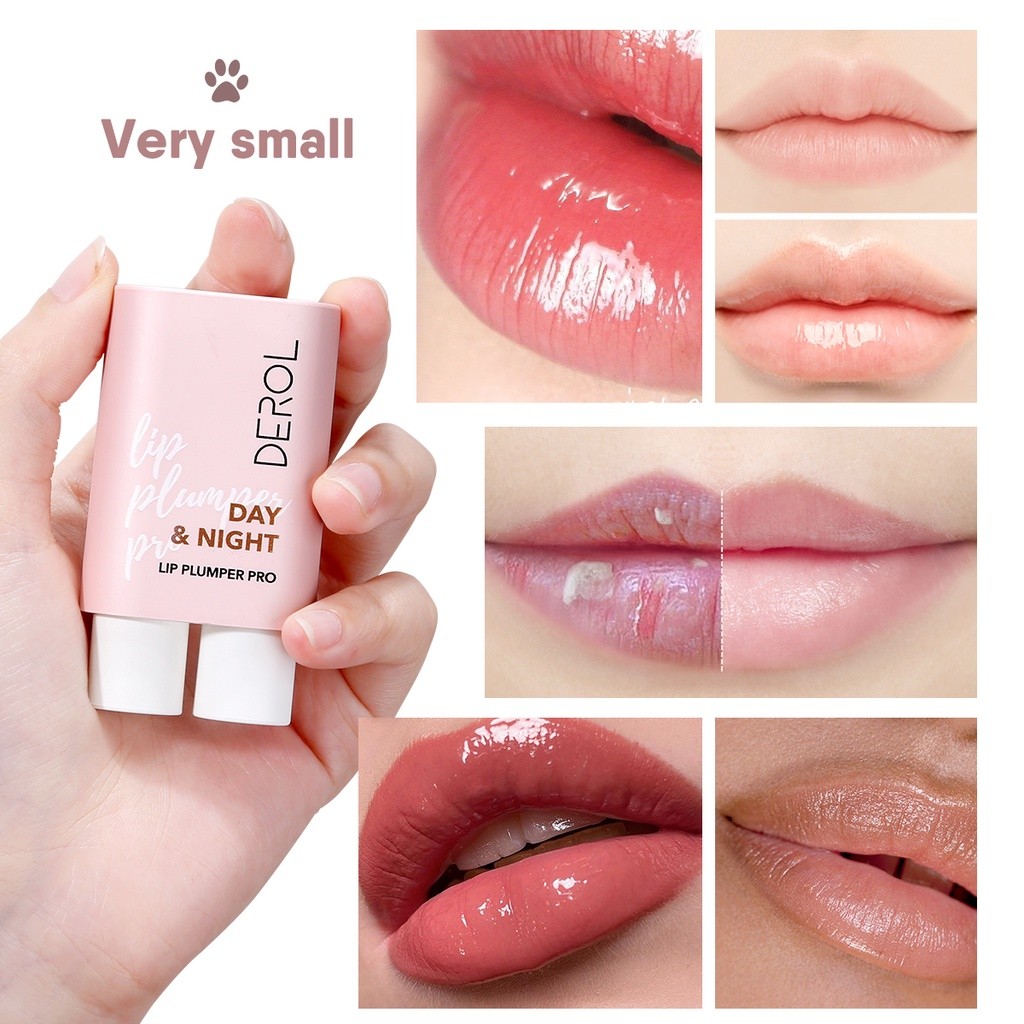 ในสต็อก DEROL Lipstick Plumping Liquid Lip stick Enriching Milk Moisturizing Plump Moisturizing Lip