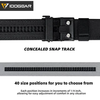 IDOGEAR 1.5 "ยุทธศาสตร์หัวเข็มขัดโลหะปรับได้เข็มขัดไนล่อนที่แข็งแกร่ง IPSC เข็มขัดหนัก 3434