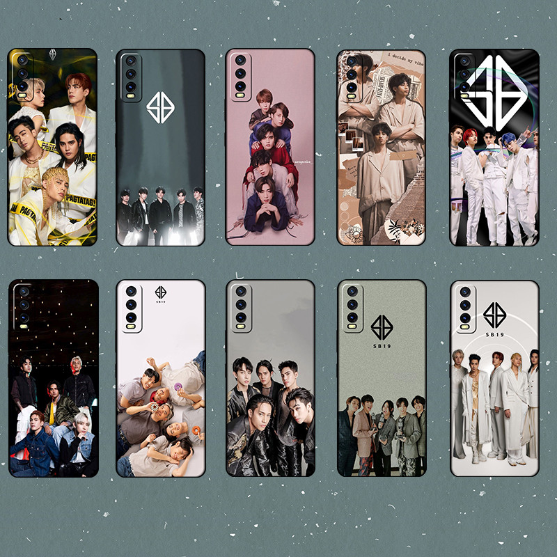 พิมพ์แฟชั่นสําหรับ Vivo Y1S Y01 Y02 Y02S Y02T Y5S Y9S Y10 Y11 SB19 เคสโทรศัพท์ TPU สีดํานุ่ม