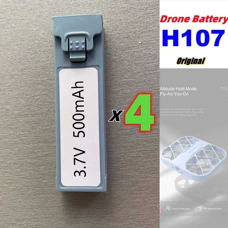 ▥ JHD แบตเตอรี่แบตเตอรี่สําหรับ 3.7V 500Mah Orignal แบตเตอรี่ Quadcopter JJRC H107 Mini Drone แ
