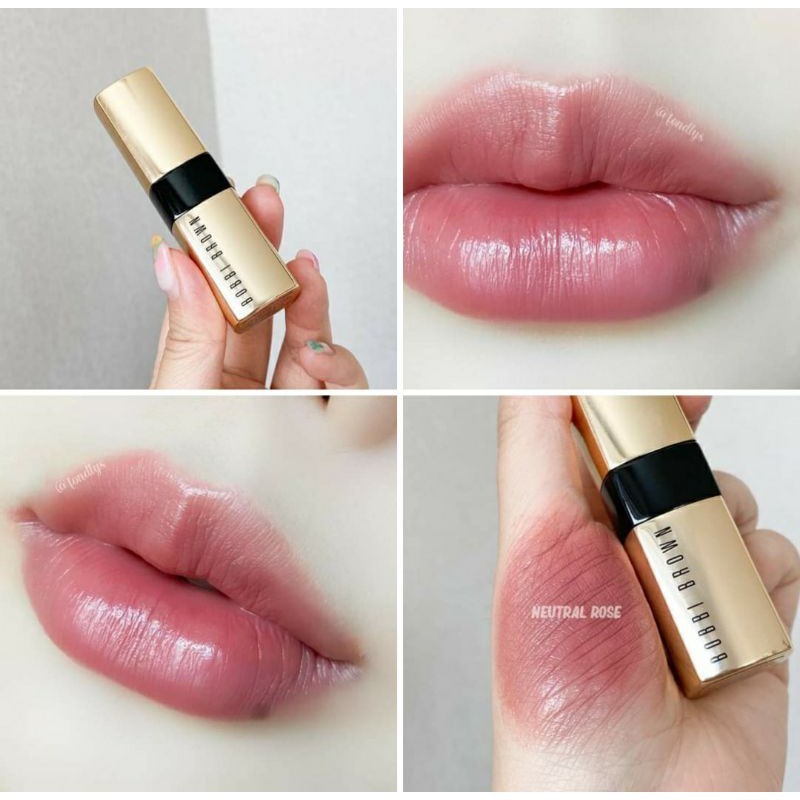 Bobbi Brown Luxe Lip Color สี Neutral Rose  โทนนู้ดชมพูอมน้ำตาลหน่อยๆ สีดูแพงมาก เป็น MLBB