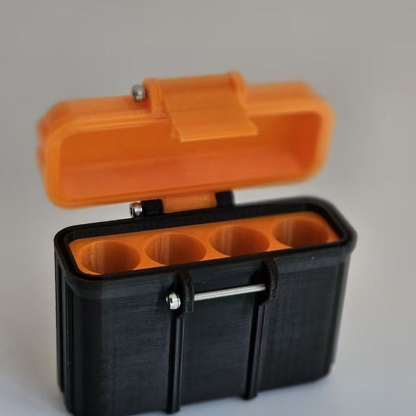 การพิมพ์ 3 มิติ หมายเลข 5 7 18650-21700 กล่องเก็บแบตเตอรี่ใหม่แบบพกพาป้องกันน้ํากระเซ็นปรับแต่งน้ํา