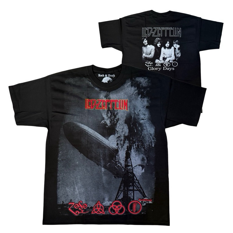 ♞,♘,♙เสื้อวง LED ZEPPELIN T-SHIRT ป้าย ROCK & DEATH งาน BOOTLEG MEXICO HGJ