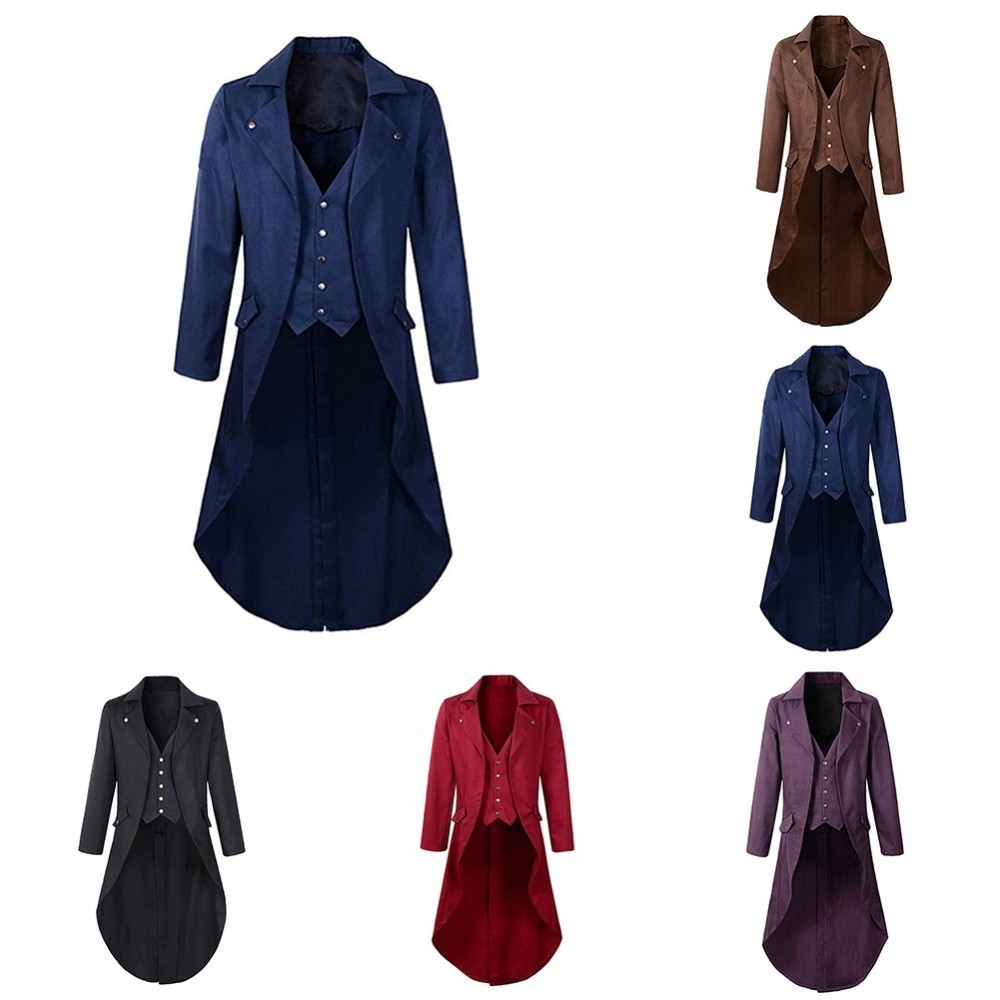 Coat Gentleman Gothic Mens Regular Renaissance Spring Summer Victorian
