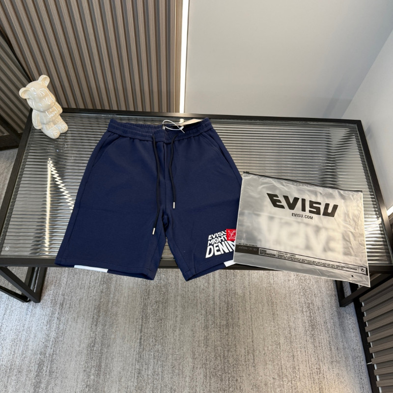 EVISU5703 กางเกงขาสั้น Blue Simple LOGO